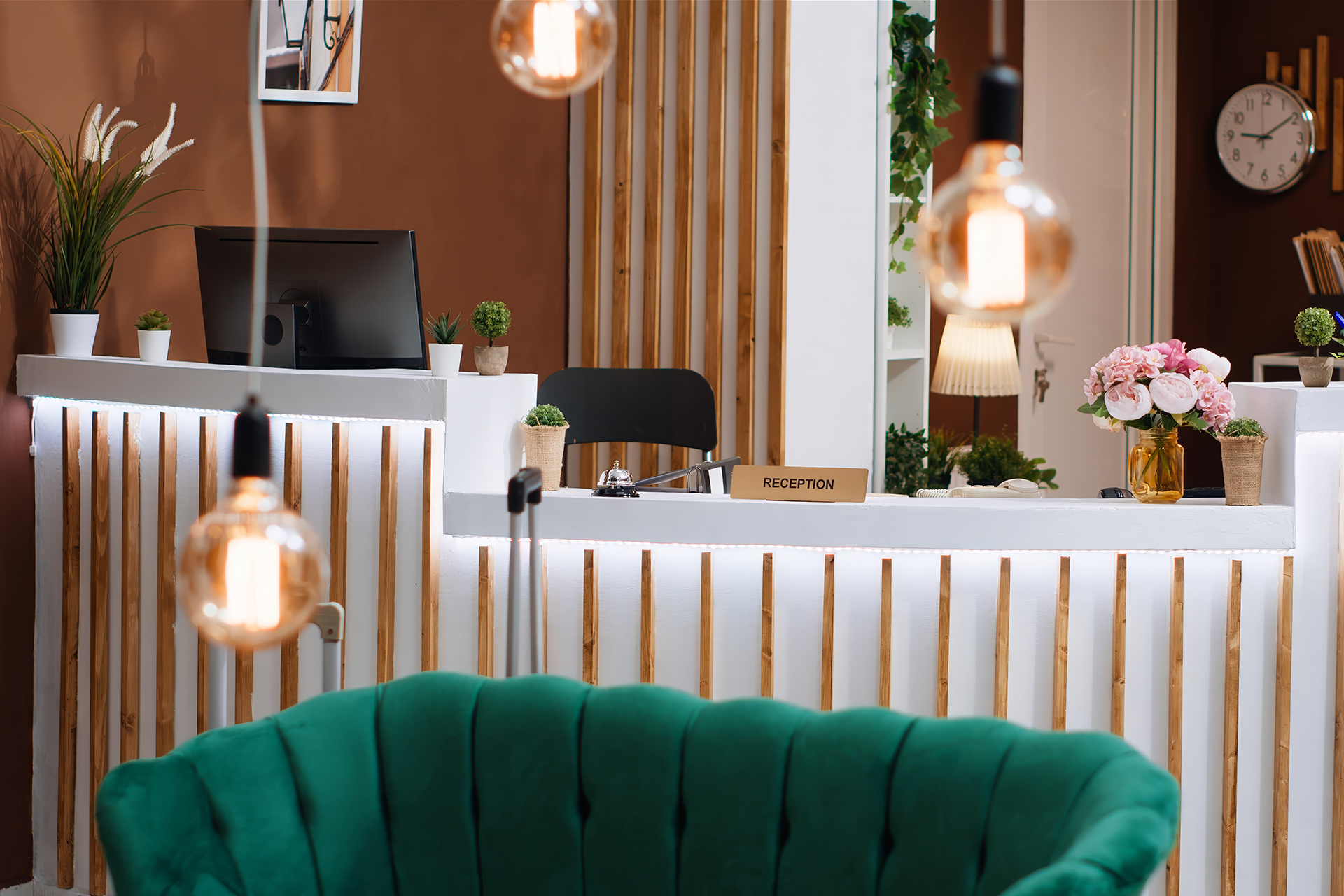 Salon counter and premium interior at Mango Nail & Spa